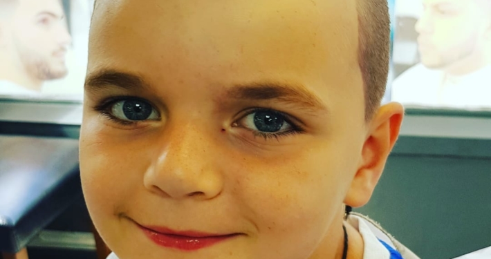 Photo of male child with haircut by Selo Barbers Penzance, profile shot Photo of male child with haircut by Selo Barbers Penzance, profile shot